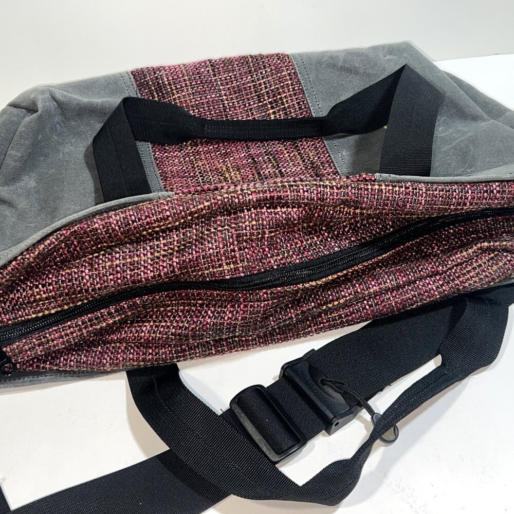 Timbuk2 Gray Canvas Tweed Colorblock M Messenger Tote Crossbody Travel Adj Bag - Picture 8 of 15